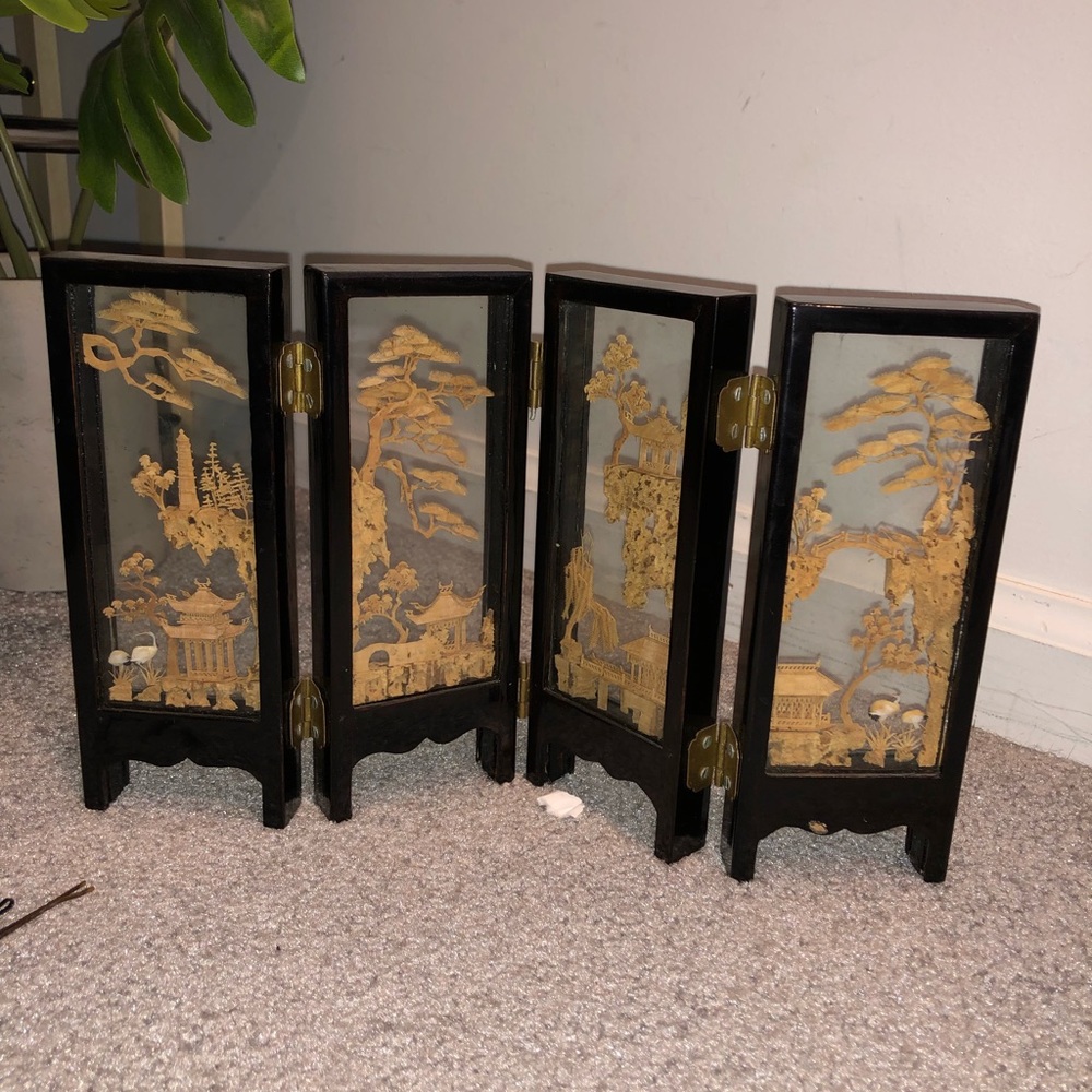 Handmade mini Chinese divider decor